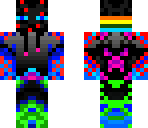 dark n rainbow coloured enderman