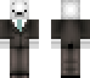 polar bear with tie