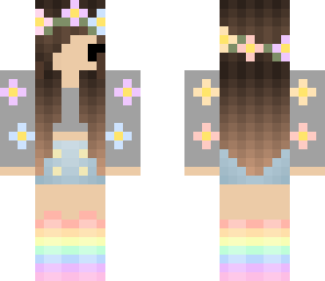 flower rainbow girl