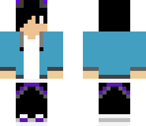 blue and purple neko