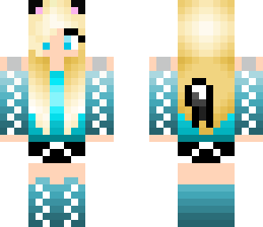 blue cat girl reupload