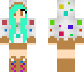 blue haired cake girl
