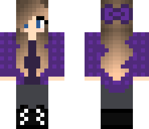 purple plaid girl