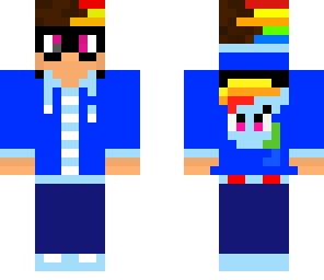 blue hoodied bronie with glasses and mic