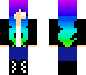 rainbow herobrine girl