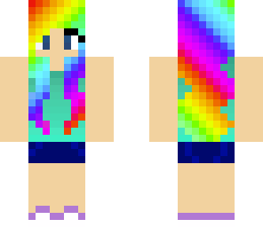 rainbow hair girl