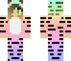 pretty rainbow tiger girl