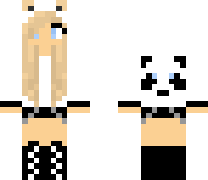 blank n white panda girl