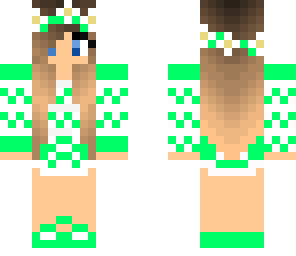 cute green girl