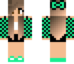 mint girl with bow