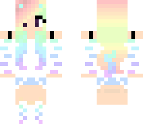 light blue ears rainbow girl