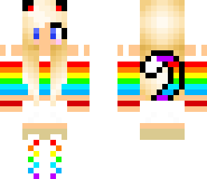 kawaii rainbow cat girl