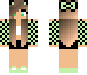 edited mint cat girl