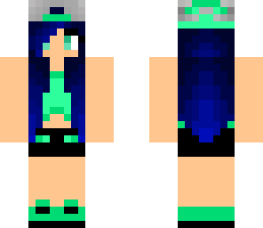 blue hair aqua girl updated