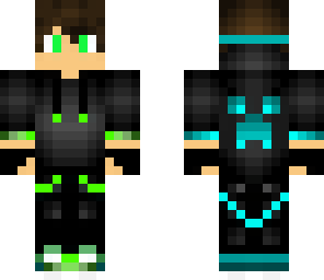 half green and half blue boy 