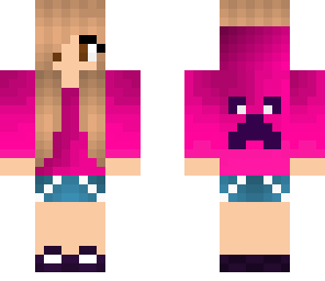 pink creeper girl hoodie
