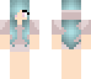 sea blue hair girl