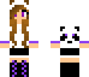 purple panda hoodie girl