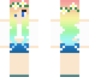 rainbow hair girl