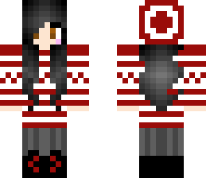 winter red girl
