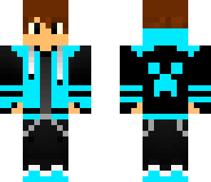 blue hoodie