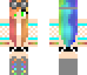 rainbow hair girl