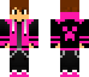 pink hoodie