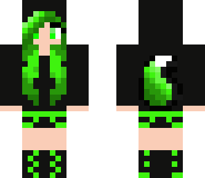 lime fox girl tail edit