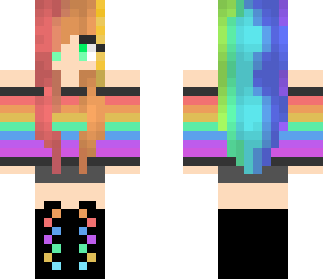 rainbow girl skin