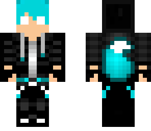teal blue hair wolf boy