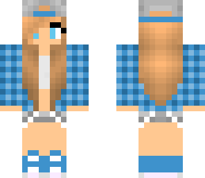blue plaid girl