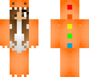 orange dino girl
