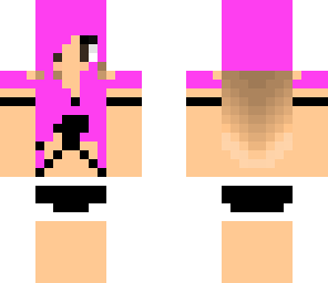pink haired bikini