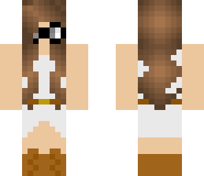 white dress and glasses