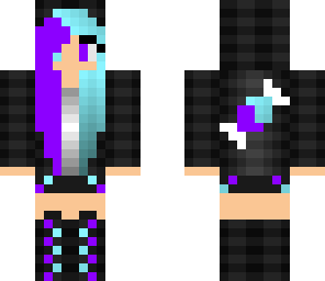 half purple half blue