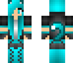 blue cat girl