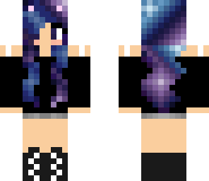 galaxy girl with cat ears edit