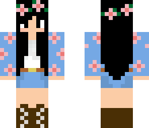 flower chick blue