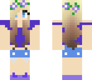 purple crop top blonde ombre