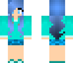 teal and blue girl