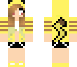 pikachu girl with herobrine eyes