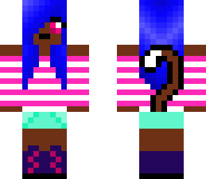 furry blue hair cat girl