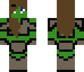 orc girl with flower and armor