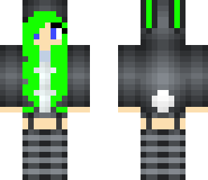 green bunny girl