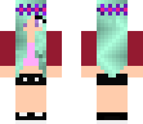 teal haired girl 