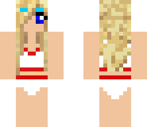 red and white swimmer
