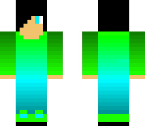 blue green neon boy