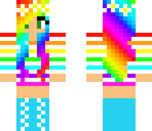 rainbow stripe girl