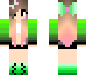 green ombre girl