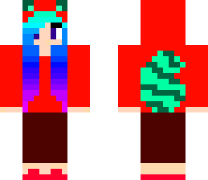 colorful wolf girl